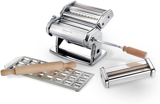 Complete Pastamachine Set met Accessoires - Verse Pasta Maken - 100% Made in Italy van Merkloos