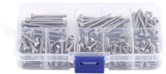 Complete Set van 160 M3 RVS Schroeven, Precisie Hex Socket Hoofd Bouten voor Reparatie, Roestvrij en Corrosiebestendig Accessoire