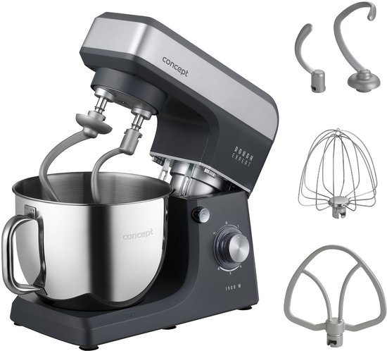 Concept Dough Expert keukenrobot - staafmixer - vermogen 1900 W- 6 verschillende snelheden, RM6010 van Merkloos
