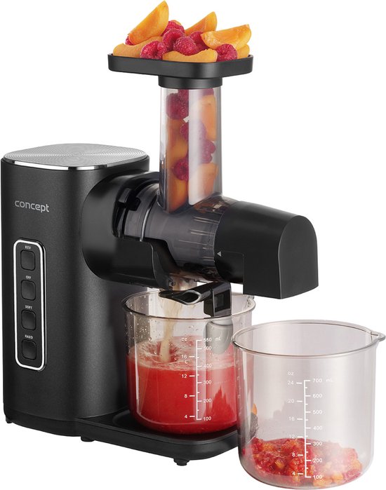 Concept LO3000 citruspers/sapmaker Slowjuicer 150 W Zwart, Chroom van Merkloos