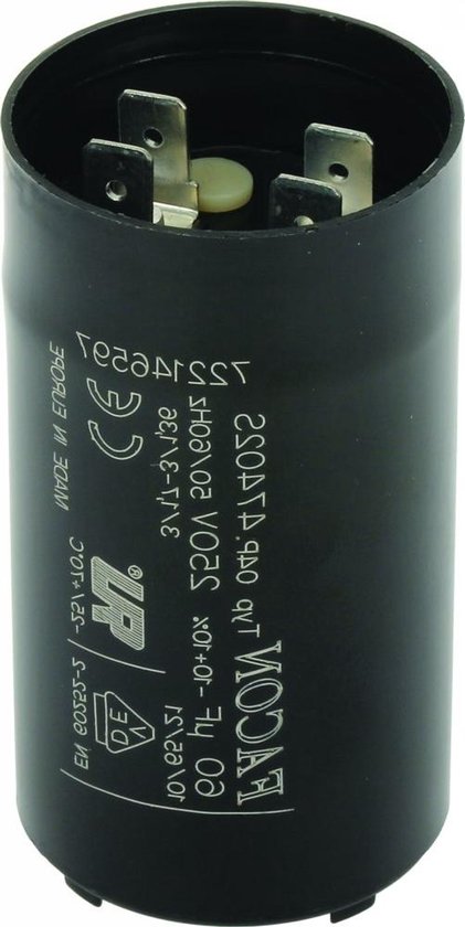 Condensator - Startcondensator - Apparaat Reparatie - Origineel Reserveonderdeel - 60 MF 250 V - Niet Van Toepassing