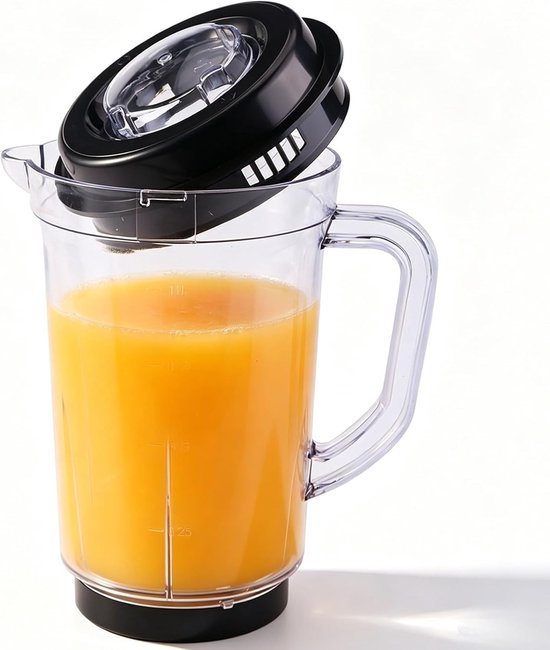 Container Jar voor Blender - 1000ml Plastic Bekers voor Water, Melk en Smoothies - Accessoires voor Mixers met Handvat voor Groenten en Fruit