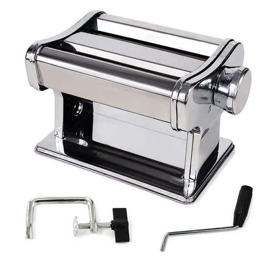 COOK Concept RVS Pastamachine met Tafelklem - Zilver van cook-concept
