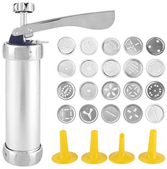 Cookie Press Cutter Maker met 20 Koekjesvormen en 4 Sproeiers van Merkloos