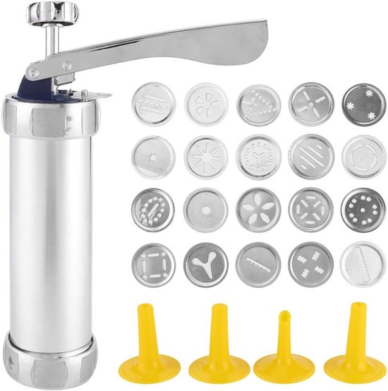 Cookie Press Cutter Maker met 20 Koekjesvormen en 4 Sproeiers