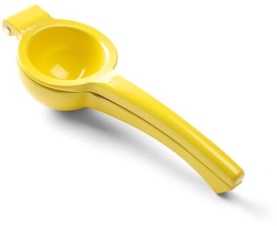 Cookinglife Citroenpers - Limoenpers - Handmatige Citroenpers - Lemon squeezer - Citrusknijper - Fruitpers - Sinaasappelpers - Aluminiumlegering Geel - Ergonomisch Duurzaam Compact 22 cm van Merkloos