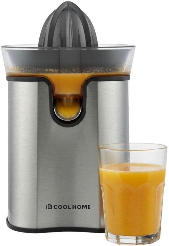 CoolHome Citruspers - Elektrische Sinaasappelpers en Citroenpers - Met uitloop en druppelstop - Compact & Stil- Rvs van Merkloos