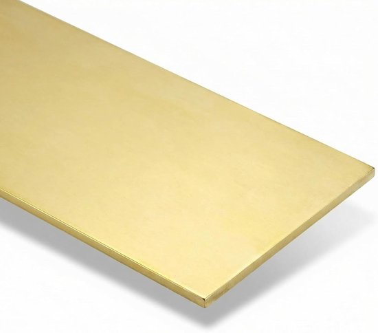 Corrosiebestendige messing plaat 0.5mm dikte, 100mm x 300mm voor diverse toepassingen