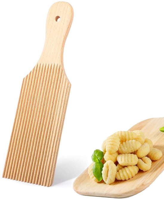Cosensi- Gnocchiplank Hoogwaardig Beukenhout - Noedelplank - Spätzleplank - Keukenaccessoire - Pastamachine - 24 x 7 x 1 cm - Pastaplank