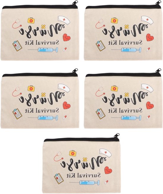 Cosmetica Tas voor Verpleegkundigen, Multifunctionele Make-up Tas met Zipper, Perfecte Cadeau voor Verpleegkundige en Zorgprofessionals, Handige Opbergoplossing