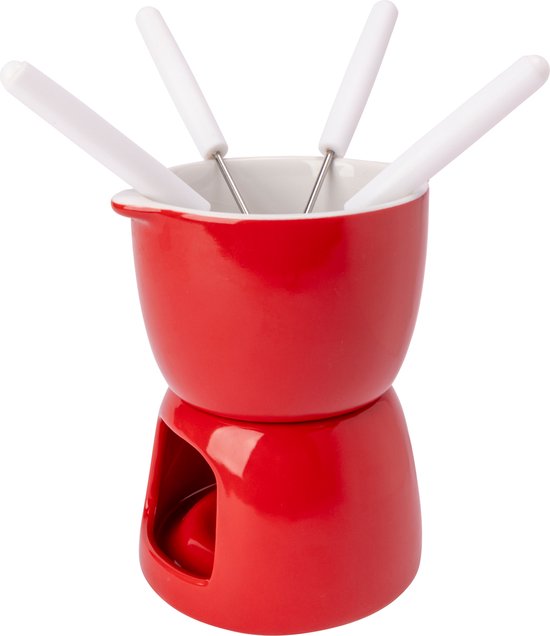 Cosy&Trendy Chocolade Fondue - Porselein - Ø 11,5cm - Rood