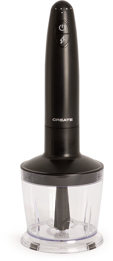 CREATE - 1000W multifunctionele staafmixer met accessoires - Zwart - FULLMIX RETRO van Merkloos