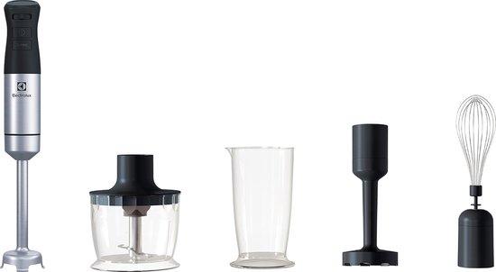 Create 5 E5HB2-8SS, krachtige 1000 W, TruFlow-technologie, turbo-functie, 2 snelheden, accessoires voor garde en mini-hakmolen, roestvrij staal | 1000 W, turbofunctie, 2 snelheden, garde en mini-hakmolen, roestvrij staal