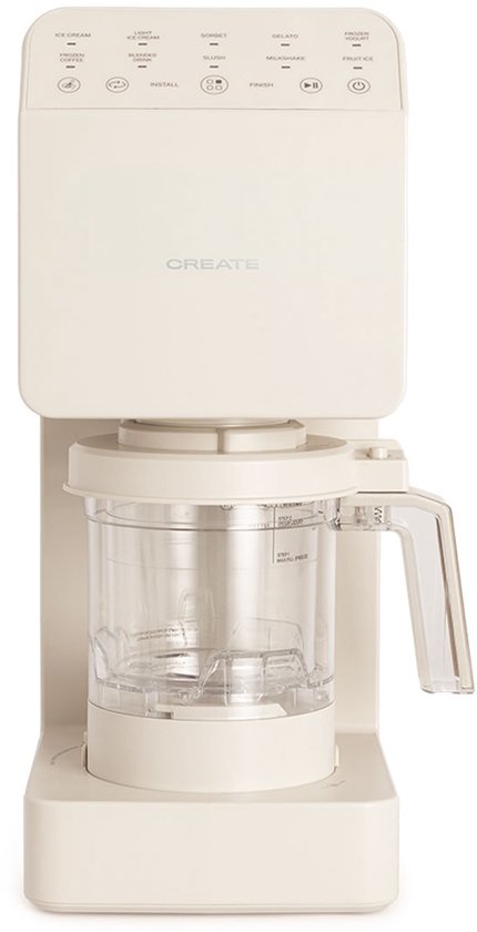 CREATE - 600 ml Multifunctionele ijsmachine - 3 bekers - ICE CREAM MAKER STUDIO