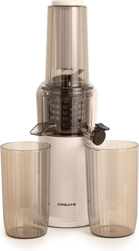 CREATE - Blender met langzame extractie 150W - Gebroken wit -Reverse-functie - Compact formaat - JUICER SLOW MINI van CREATE