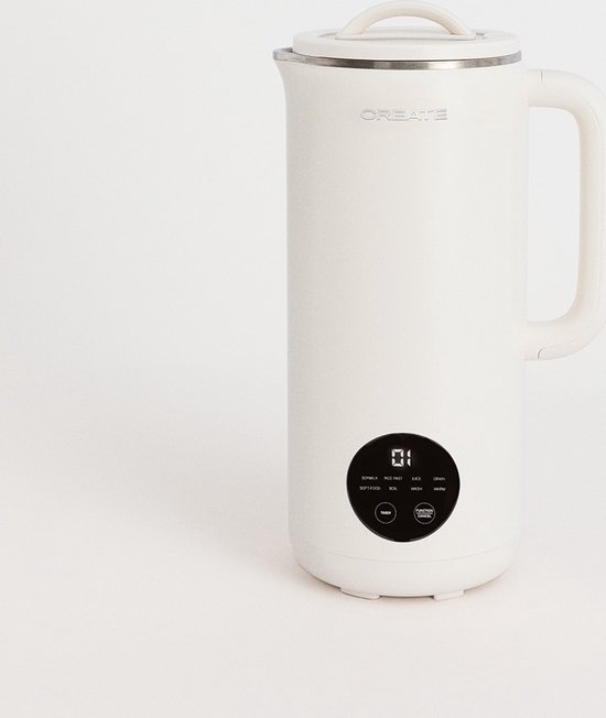 CREATE - Multifunctionele machine van 850 ml voor plantaardige melk, compotes, granenpapjes, groentecrèmes, sapjes - Timer 12 uur - Gebroken wit- VEGAN MILK MAKER STUDIO van CREATE