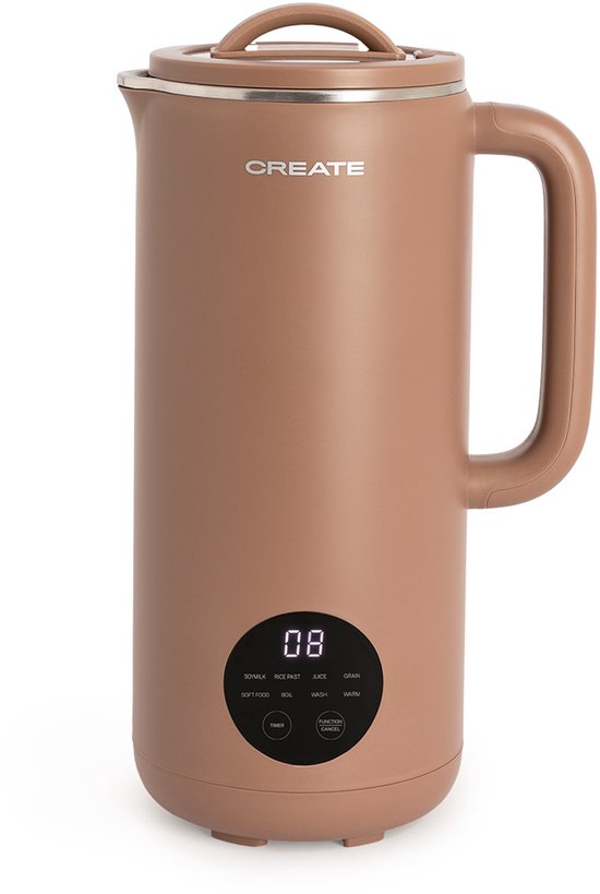 CREATE - Multifunctionele machine van 850 ml voor plantaardige melk - Mokka - VEGAN MILK MAKER STUDIO van Merkloos