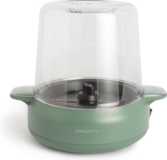 CREATE - Popcornmaker met botersmelter, klaar in 5 minuten, Kleur Sage - POPCORN MAKER STUDIO