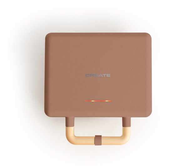 CREATE - Tosti-ijzer, grill en wafelijzer met verwisselbare platen - Mokka - Dubbel - STONE STUDIO van CREATE