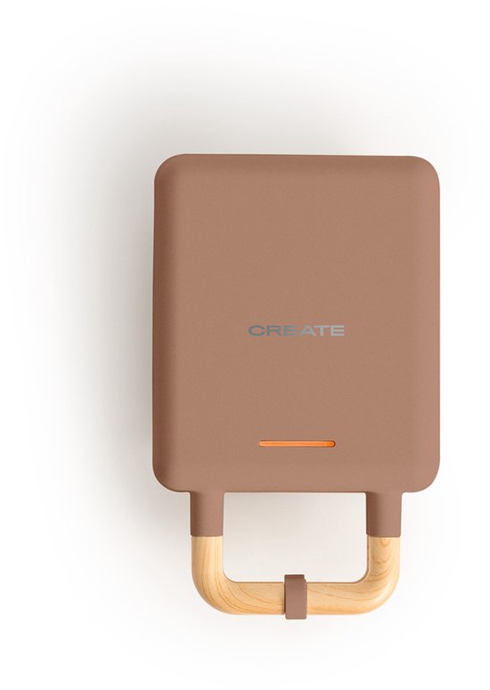CREATE - Tosti-ijzer, grill en wafelijzer met verwisselbare platen - Mokka - Individueel - STONE STUDIO van CREATE