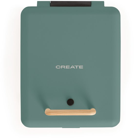 CREATE - Tosti-ijzer, grill en wafelijzer met verwisselbare platen - Sage - Viervoudig - STONE STUDIO van CREATE