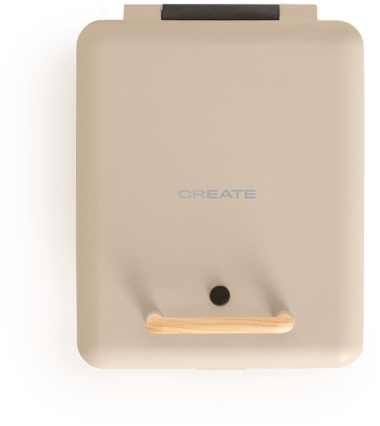 CREATE - Tosti-ijzer, grill en wafelijzer met verwisselbare platen - Zand - Viervoudig - STONE STUDIO van CREATE