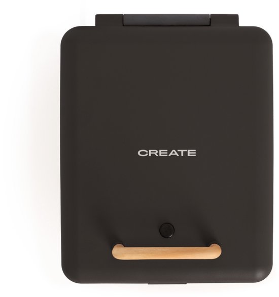 CREATE - Tosti-ijzer, grill en wafelijzer met verwisselbare platen - Zwart - Viervoudig - STONE STUDIO van CREATE