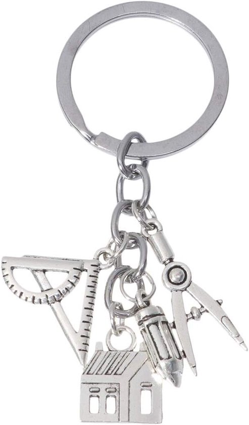 Creatieve Architect Sleutelhanger voor Afgestudeerden - Zinklegering Sleutelhanger, Cadeau Ornamenten, Decoratie voor Autosleutels en Tassen, Feestbenodigdheden voor Afstudeerpartijen van Merkloos