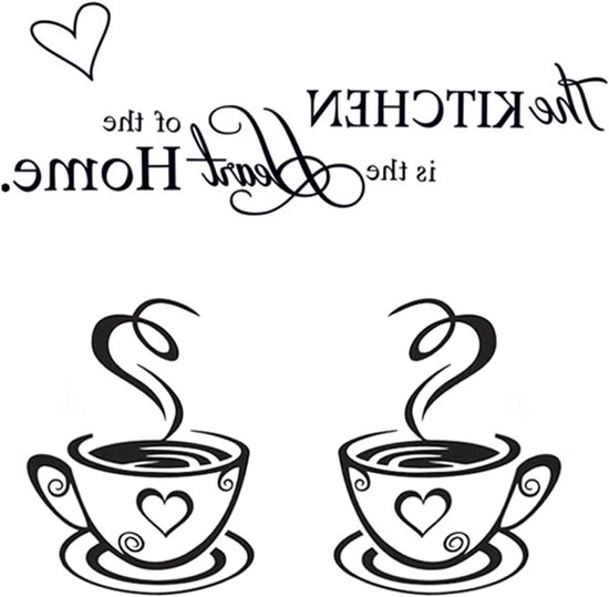 Creatieve koffiestickers voor de keuken, decoratieve wandstickers, eenvoudig en veelzijdig, verwijderbare stickers voor thuisgebruik
