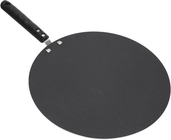 Crêpepan met Anti-aanbaklaag - Pannenkoekpan Tawa - Koken en Bakken - Gietaluminium Behuizing - Niet Gespecificeerd - Zwart