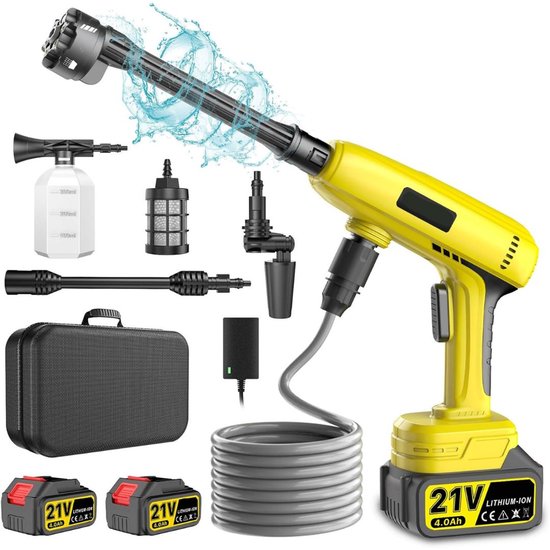CRLYN® Hogedrukreiniger Auto - Hogedrukspuit - Terrasreiniger - Geel van CRLYN