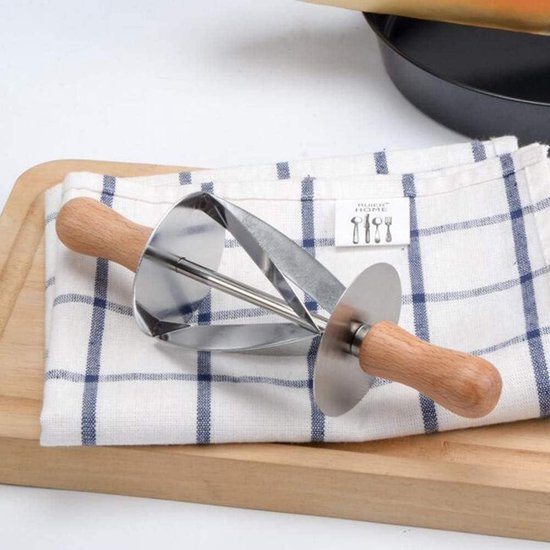 Croissant Deegroller voor Huis Gebak Snijden met Cutter Accessoires - Multifunctionele Roller voor Cornetti en Pasta van SAVITA