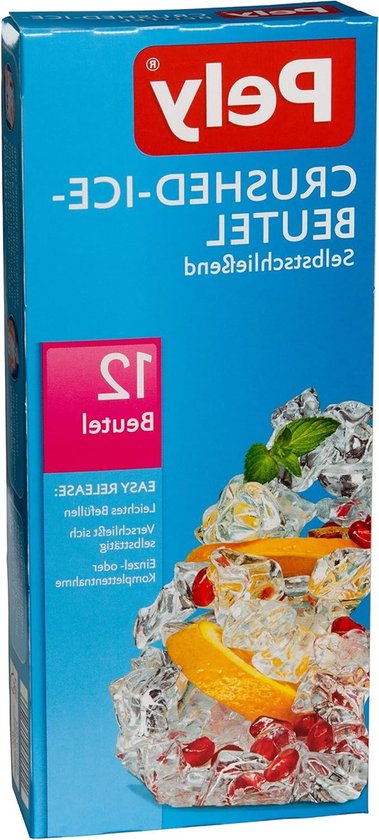 Crushed-Ice Bags - IJsblokjes Zakjes - Pijnverlichting - Zelfsluitend - 12 Stuks - Wit