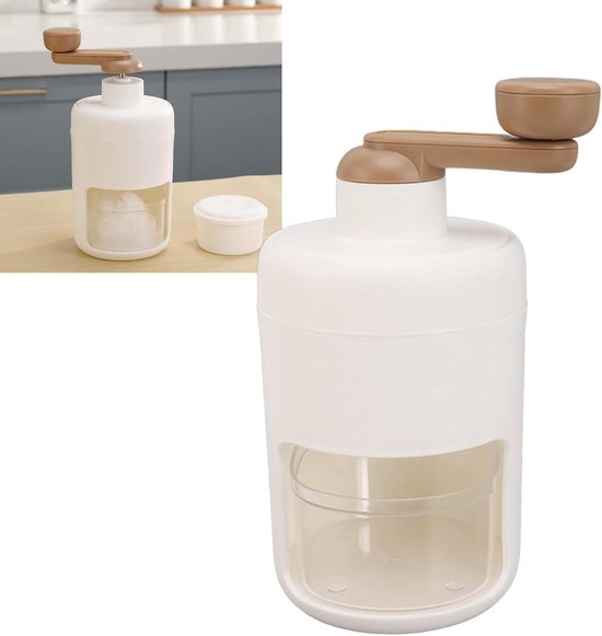 Crushed Ice Machine - IJs Shaver Vermaler - Drankjes Maken - Handmatige Bediening - Mini Portable - Zilver