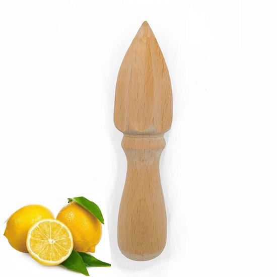 Cuhostki 1 Stuk Citroenpers - Houten Citruspers - Handmatig - Natuurlijk Hout - Voor Citroenen En Limoenen van Merkloos
