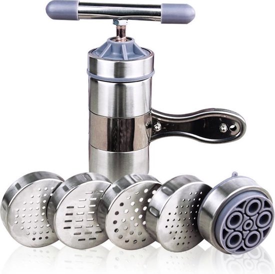 CuisinU Compacte RVS Pasta / Noodles -Pers - Pastamachine - Pastamaker van CuisinU