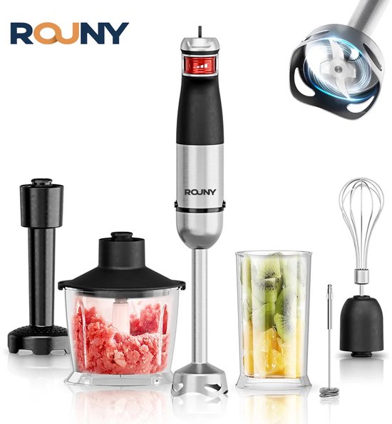 CYRO - Staafmixer - Elektrische staafmixer - Hakmolen - 6 in 1 multifunctionele staafmixer - Staafmixers - Roestvrijstaal - Huis en Keuken - Staafmixer set - max. 1500W - Zwart van CYRO