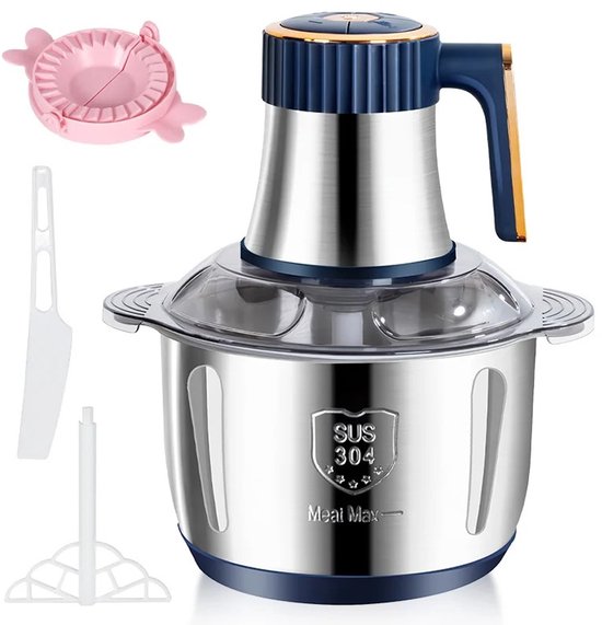 D&A Blender - Vleesmolen - Gehaktmolen - Groentesnijder - Groentesnijder Elektrisch - Roestvrij Staal - Keukenblender - 5L van Merkloos