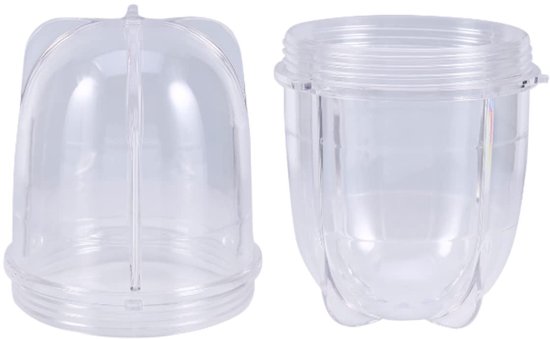 Dailygoods - 2 Stuks Plastic Juicer Cup Vervangende Onderdelen voor Blender - Duidelijke Cups (M)