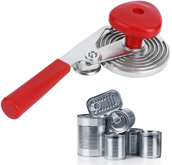 Dailygoods- Bliksluiter Handmatig - Ergonomische Handgreep - Blikverzegelaar - Keukengerei - IJzer/ABS - Comfortabel in Gebruik - Blikjesverzegelaar