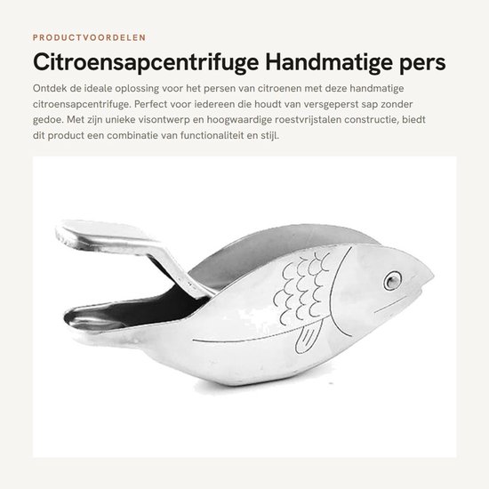 Dailygoods - Citroensapcentrifuge - Handmatige pers - Roestvrijstaal - Makkelijk schoon te maken - Duurzaam en praktisch - Geschikt voor thuisgebruik...