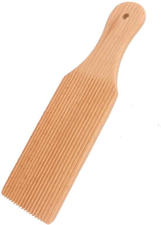 Dailygoods - Dailygoody - Beukenhouten Gnocchi Paddle Plank - Gnocchi Roller - Duurzaam en robuust - Handmatig gebruik - Pasta maken - Ideaal voor thuiskoks - 1 sc...