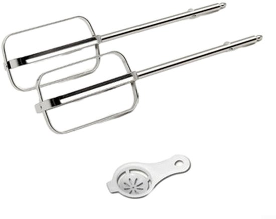 Dailygoods - Dailygoody Eiklopper - Deeg Blend Vervanging - 4 Stokjes - Roestvrijstaal - Hand Mixer Accessoire - Geschikt voor Beach Hand Mixers