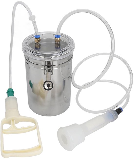 Dailygoods - Dailygoody - Geitenmelkmachine 2L - Handmatige Melker - Draagbaar en Compact - Handvacuümpomp - Ideaal voor Huishoudelijk Gebruik - Geschikt voor Scha