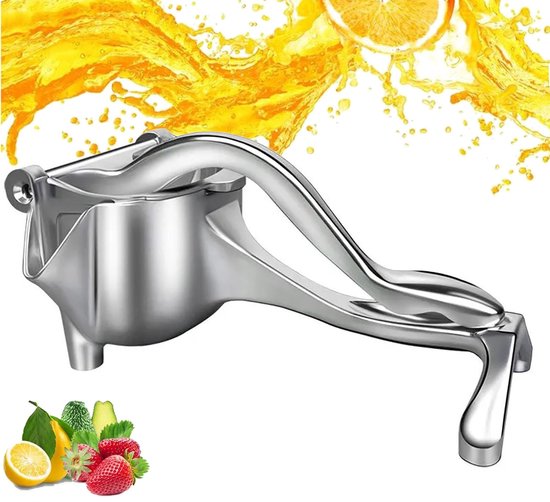 Dailygoods - Dailygoody - Handmatige Citrus Juicer - Citruspers - Aluminium Handpers - Zilver - Draagbare Sappers - Geschikt voor fruit