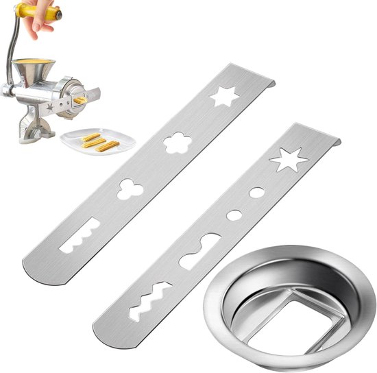 Dailygoods - Dailygoody - VCSJW 2-delige Spuitmond Set voor Keukenmachine - RVS Pastry Accessoires met 8 Mallen