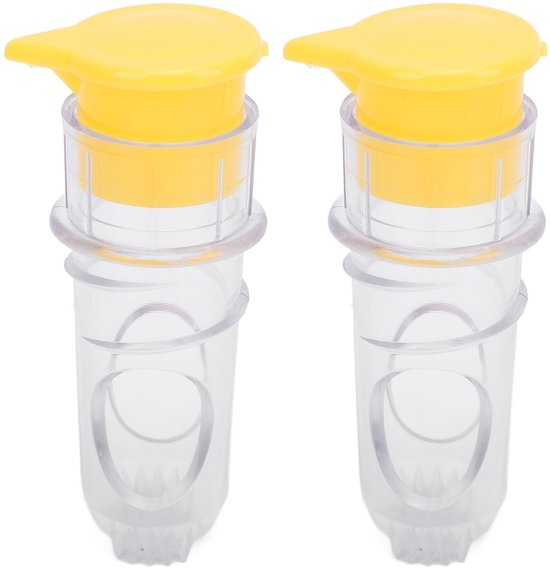 Dailygoods - Draagbare Citroenpers - Handmatige Citruspers - Compact en Lichtgewicht - Voor Citrusvruchten - Perfect voor Keuken en Reizen - 2 Stuks