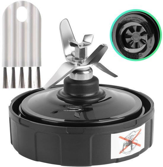 Dailygoods- Extractormes Vervangingsset - Geschikt voor Nutri Ninja - Blender Onderdelen - Auto-iQ Systeem - Scherpe Bladen - Inclusief Borstel - Blenderblad