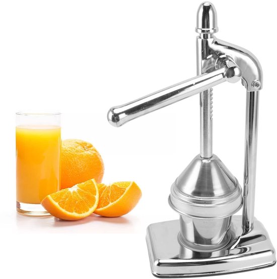 Dailygoods- Fruitpers Handmatig - Ergonomische Handgreep - Food Grade Roestvrij Staal - Compact Ontwerp - Geschikt voor Sinaasappels - Thuisgebruik - Sinaasappelpers