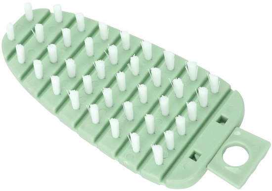 Dailygoods- Groenteborstel Schattig Keukengerei - Aardappelborstel - Vouwbaar - PP/PE - 14 x 6 cm - Lichtgewicht 44 g - Schoonmaakborstel